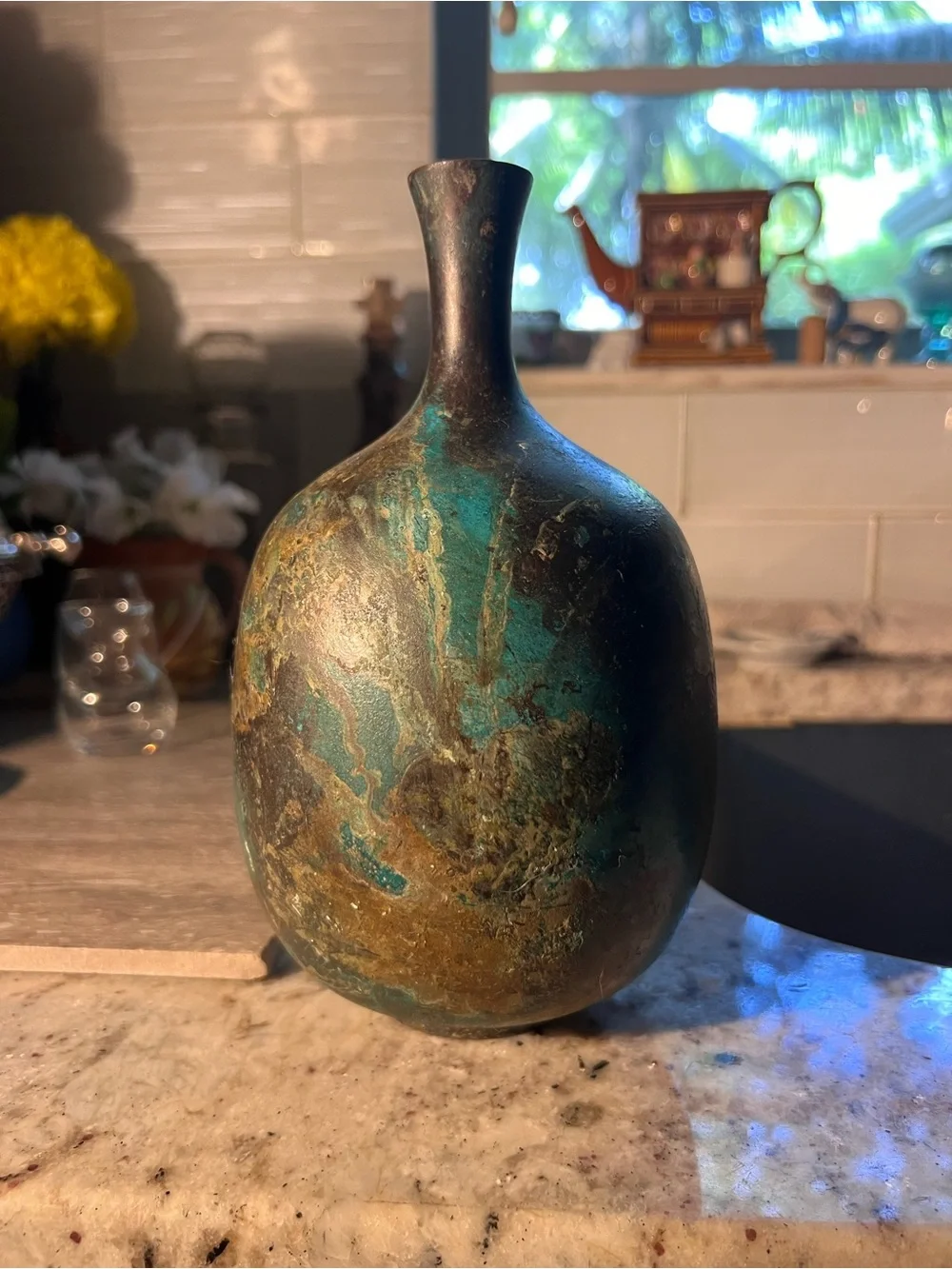 Vintage/Antique Rustic Patina Japan Bronze Vase - Price is Firm